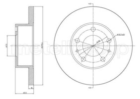 Disk tocka Ducato Boxer Jumper 1994-2001, 257X20mm, zadnji, 1000-1400kg, jednodelni