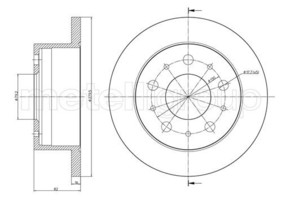 Disk tocka Ducato Boxer Jumper 2001-2006, 280X16mm, zadnji, 1800kg